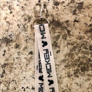 A black and white Mickey Mouse lanyard!